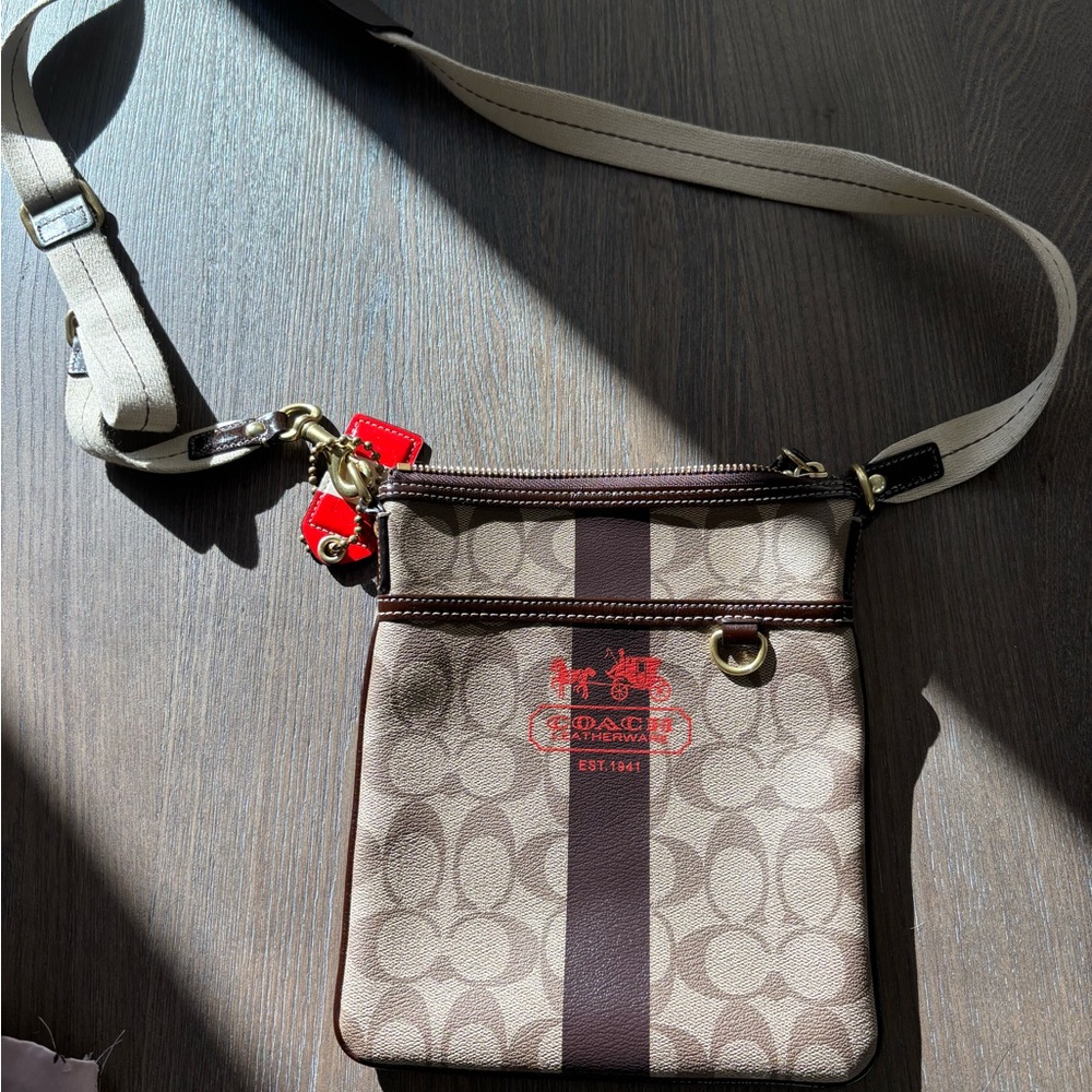 Coach Leatherware Beige and Brown Bag